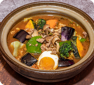 ラム挽肉きのこのカリー